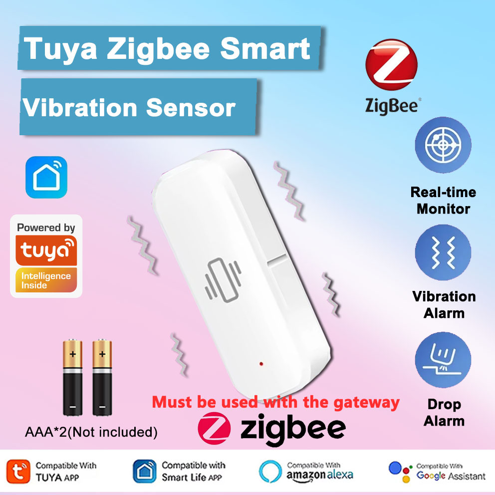 Home Assistant Tuya - Czujnik wibracji Tuya Zigbee, alarm wibracyjny,