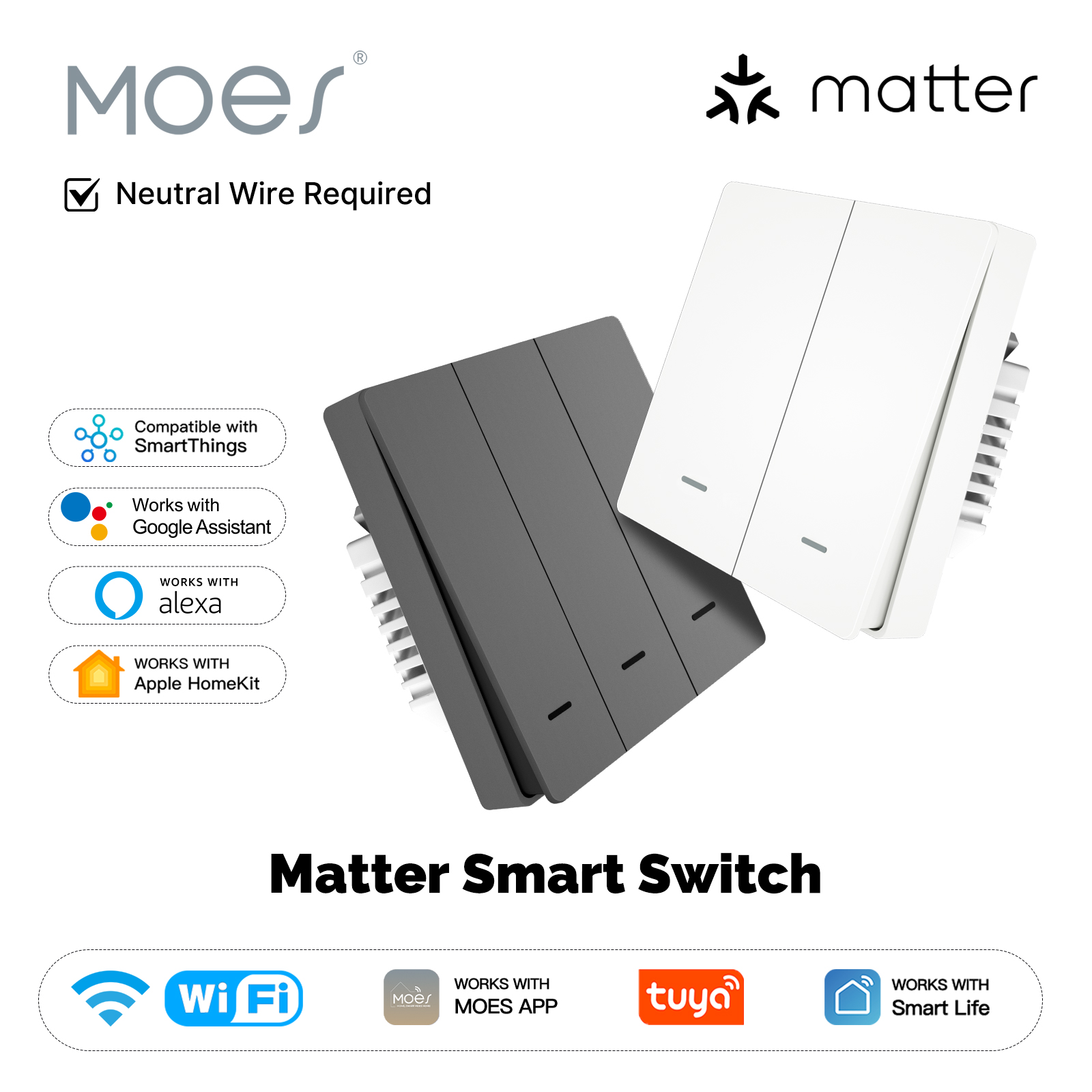 Smart Relay Tuya - MOES Matter Tuya WiFi inteligentny przełącznik