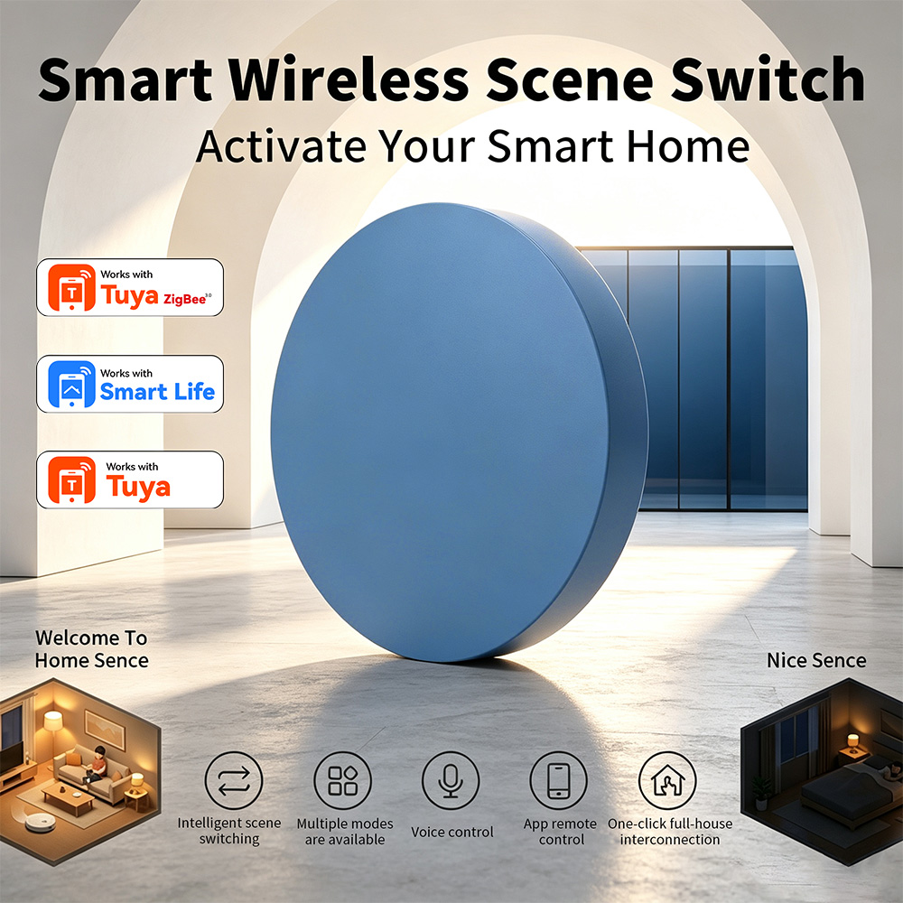 Home Assistant Tuya - Przycisk Zigbee Smart Scene kompatybilny z