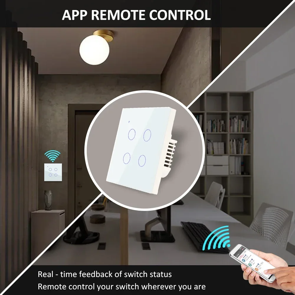 ZigBee 1 2 3 4 Gang bez neutra – Tuya 4 Channel recenzja i cena