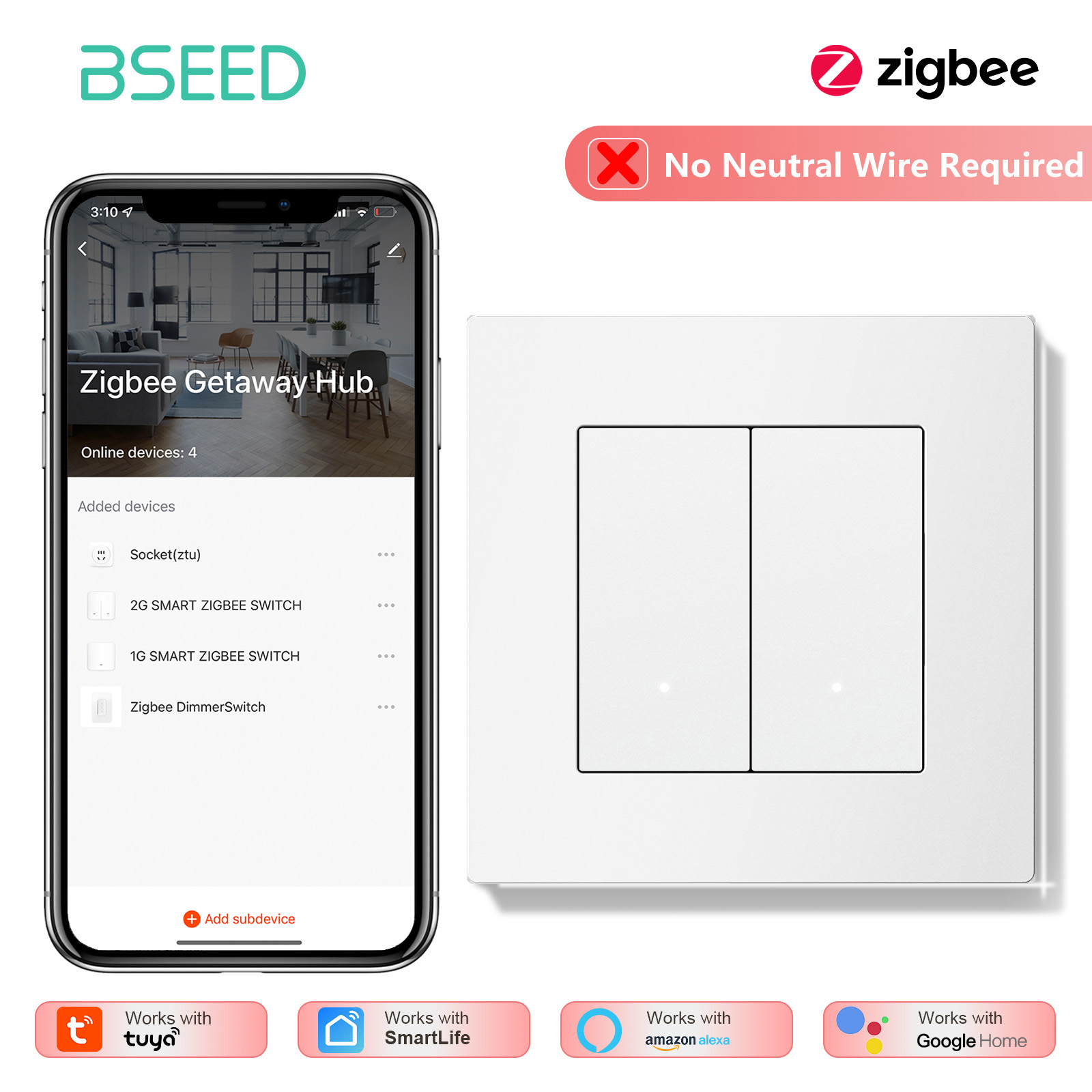 BSEED 1/2/3/4-przyciskowy inte – Tuya 4 Channel recenzja i cena